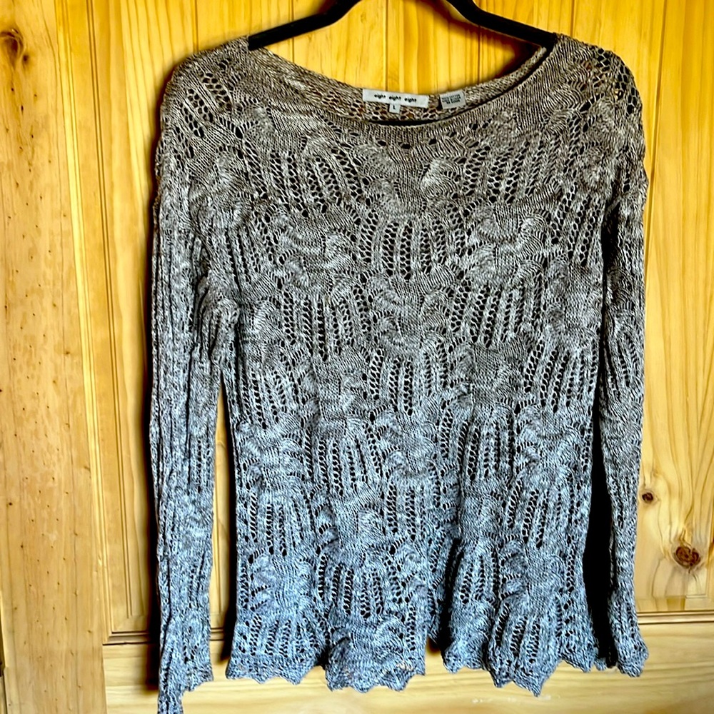 EUC Crocheted Sweater by Eight Eight Eight Woman’s Large
